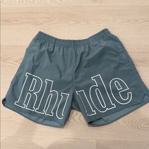 Rhude Charcoal Logo Shorts